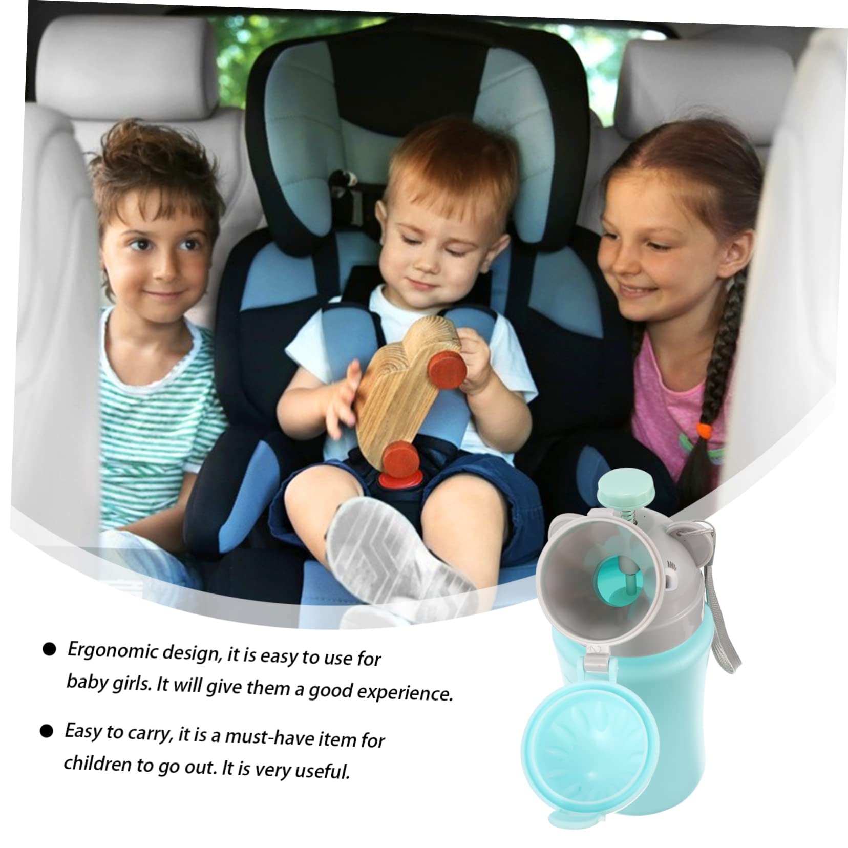 Vaguelly Emergency Mini Toilet for Toddlers Dinosaur Potty Training Urinal Bottle for Boys Car Potty Sealing Performance Compact