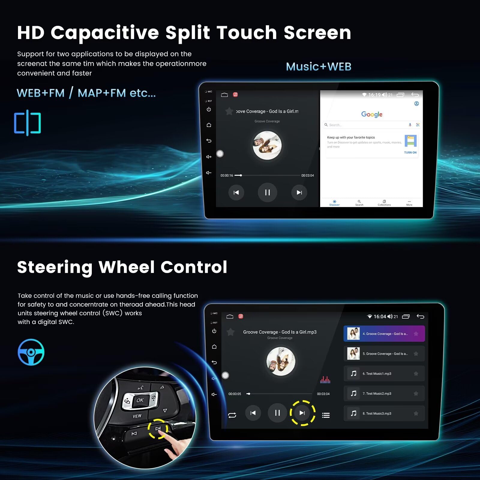 Radio estéreo Para Volkswagen Tiguan 2017-2019, Android 13, pantalla táctil IPS de 10.1", kit de actualización de tablero con CarPlay y Android Auto, navegación GPS, DSP SWC, cámara WiFi 5G(8Core 8+12