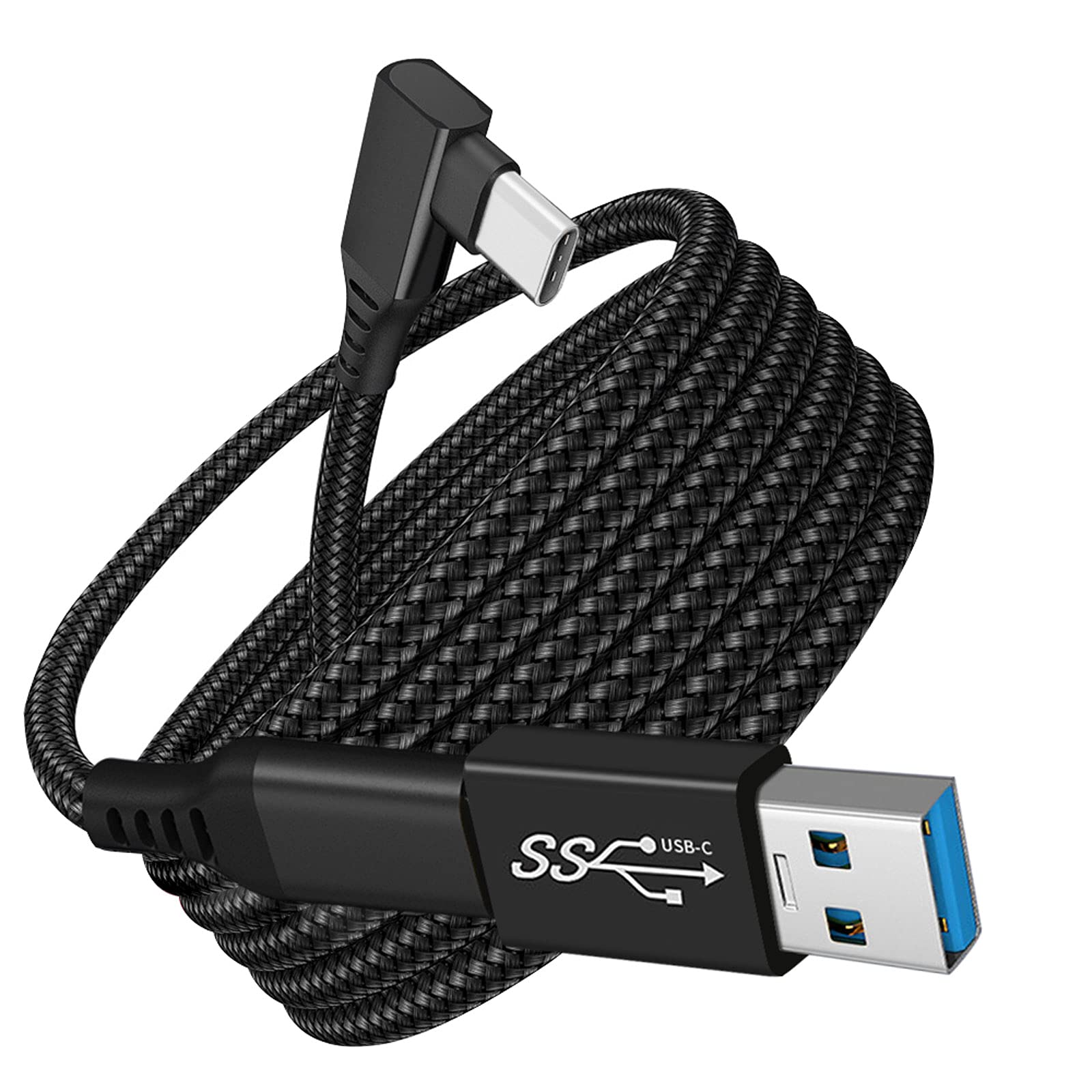 Cavo USB C [0.3M 3Pezzi] 3.1A Cavo USB Type-C Ricarica Rapida Nylon Cavo Tipo C per Samsung Galaxy S23 S22 S21 S20 S10 A71 A51 Huawei P50,Mate 40,MateBook,Xiaomi,OnePlus 9,Google Pixel 5,Realme