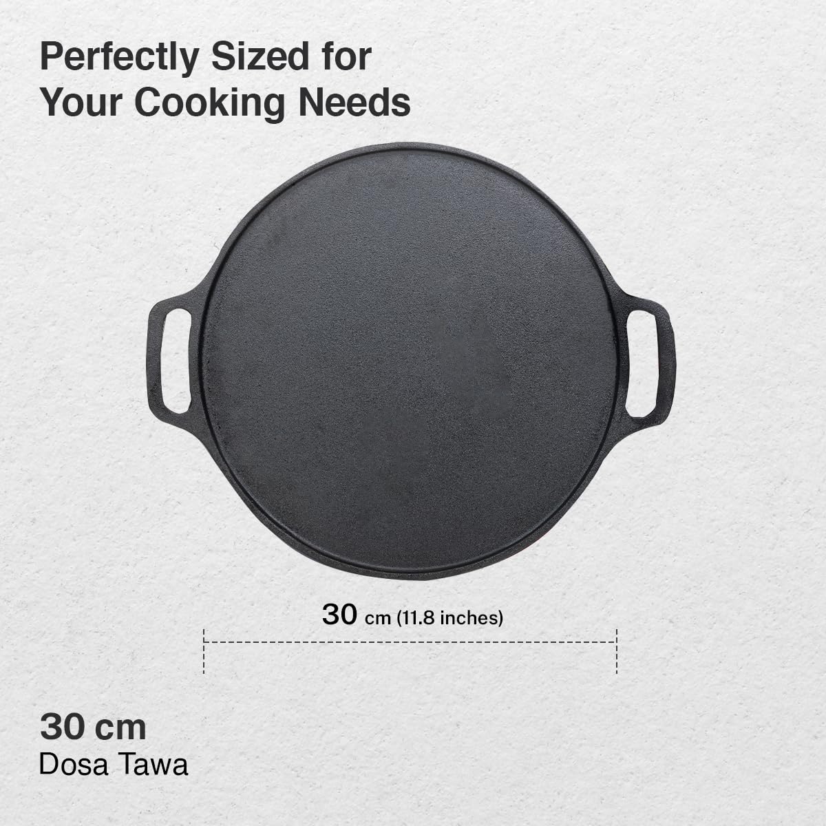 Prestige 30 cm Cast Iron Dosa Tawa|Super Durable(Lasts for Generation)|Retains Heat for Long|10 Years Warranty 1
