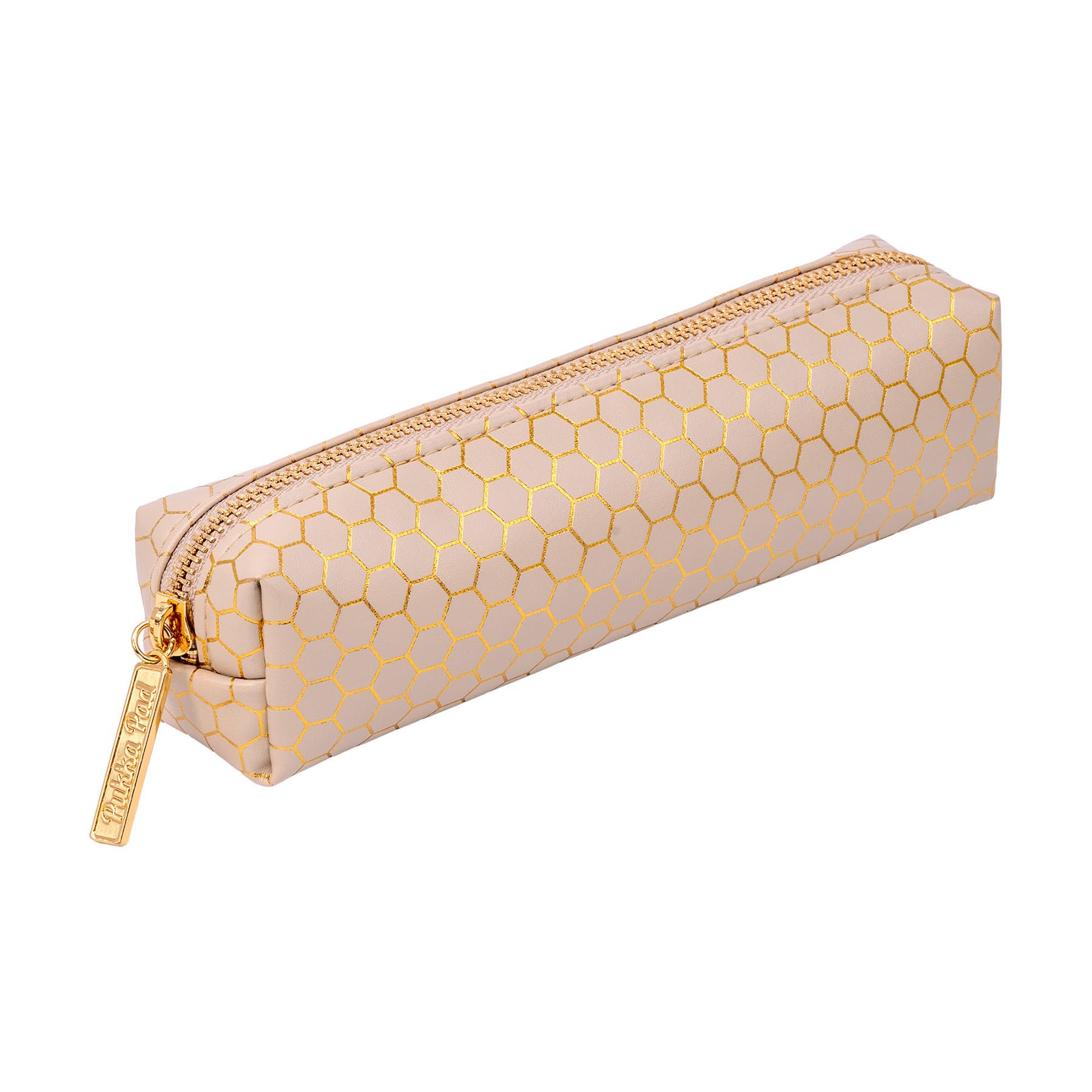 Pukka Pad Faux Leather Zipper Pencil Case - Taupe — image 1