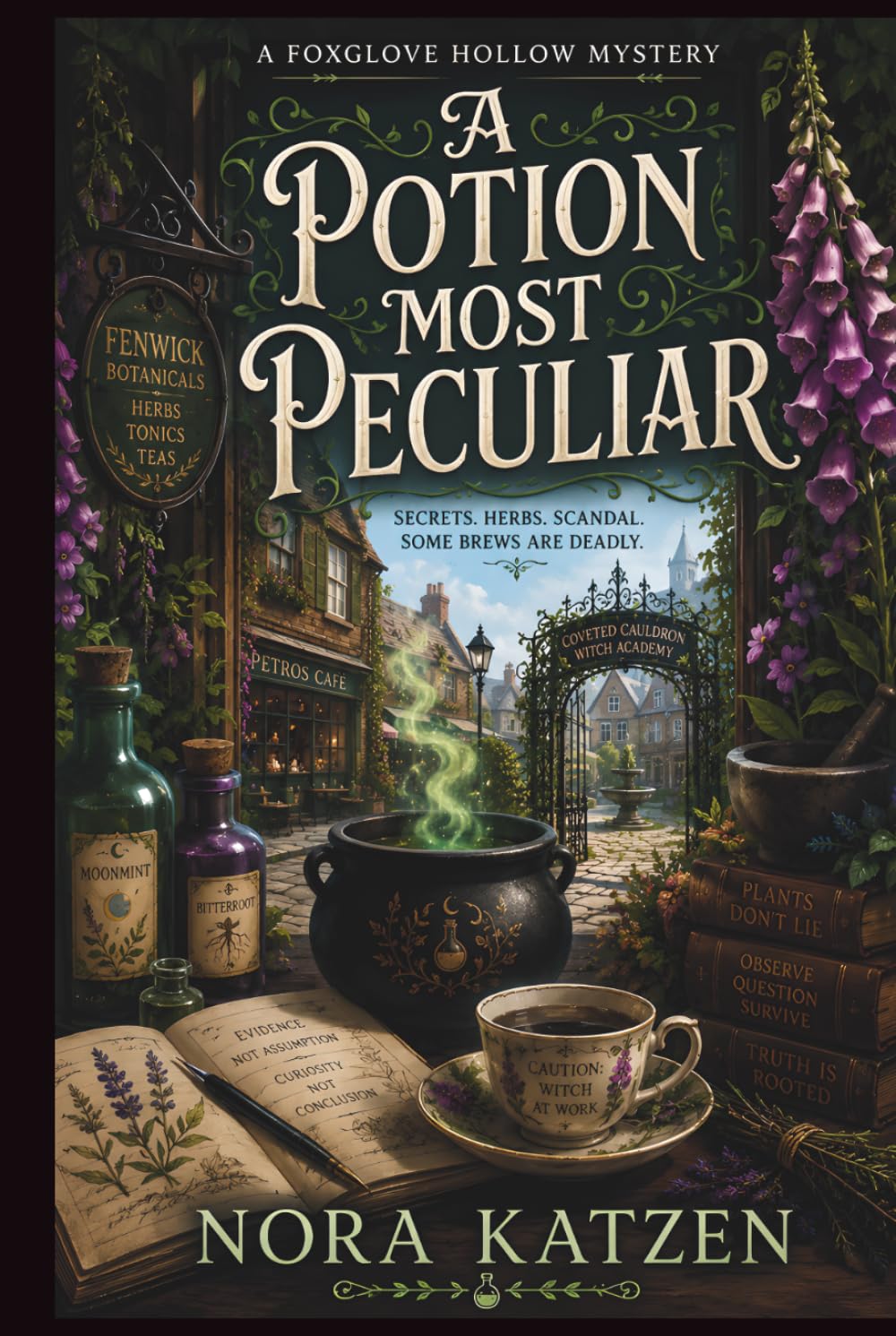 A Potion Most Peculiar: A Cozy Paranormal Witch Mystery with Botanical Magic, Academy Secrets, and a Small Town Full of Trouble (The Foxglove Hollow Mysteries)