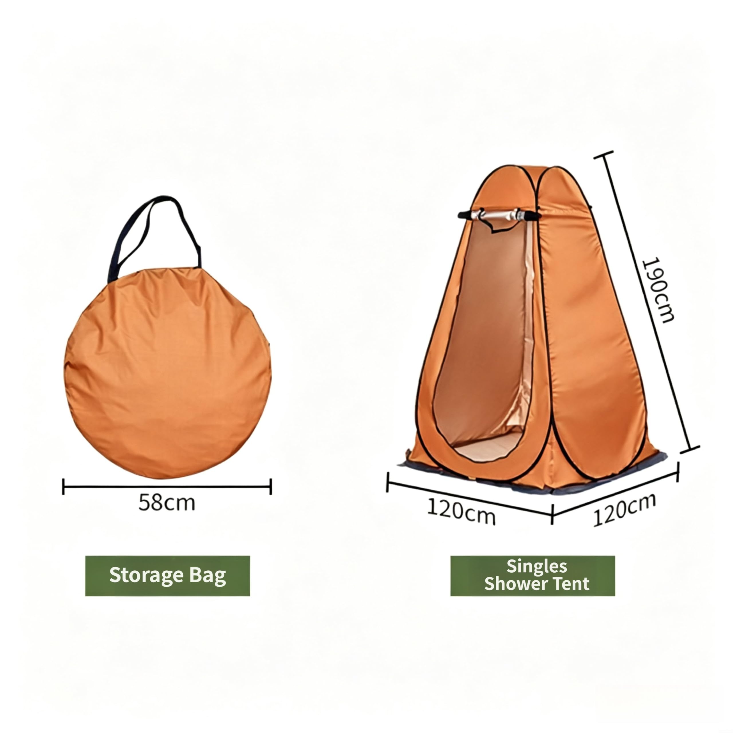 Vestuario de doble persona al aire libre de 150 cm de configuración rápida