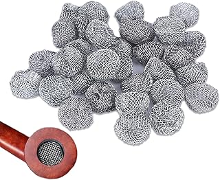 100 Pcs Smoking Pipe Metal Tobacco Filters Smoking Filter Balls Metal Tobacco Screen Filters for Smoking Pipe
