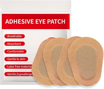 40pcs Beige Adhesive Eye Patches for Adult Non-Woven Fabric Eye Bandages Comfortable Breathable Eye Pad for Kid with Lazy Eye
