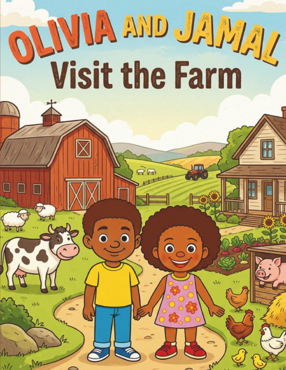 Olivia and Jamal Visit the Farm: A Joyful African American Coloring Book for Black Boys and Girls (Olivia and Friends)