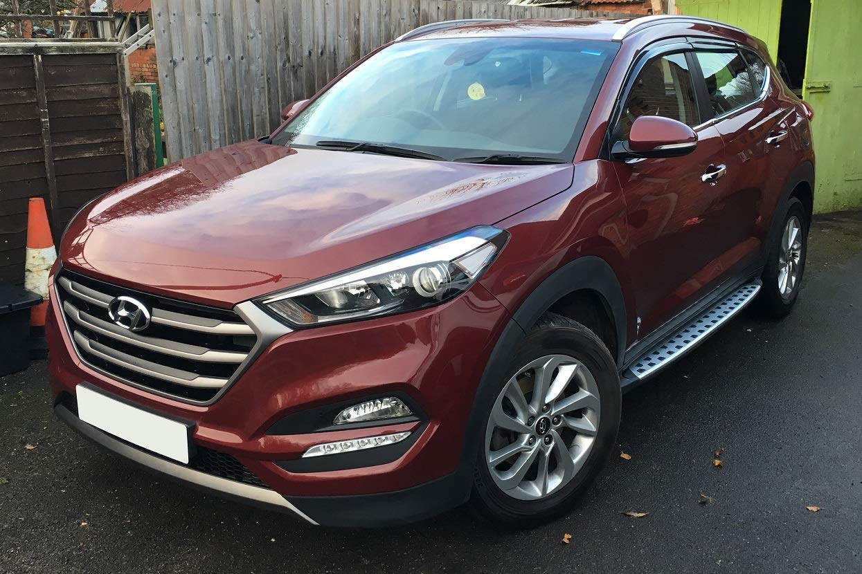 AUTO CLOVER Juego de deflectores de viento para Hyundai Tucson 2015-2020 (4 piezas)