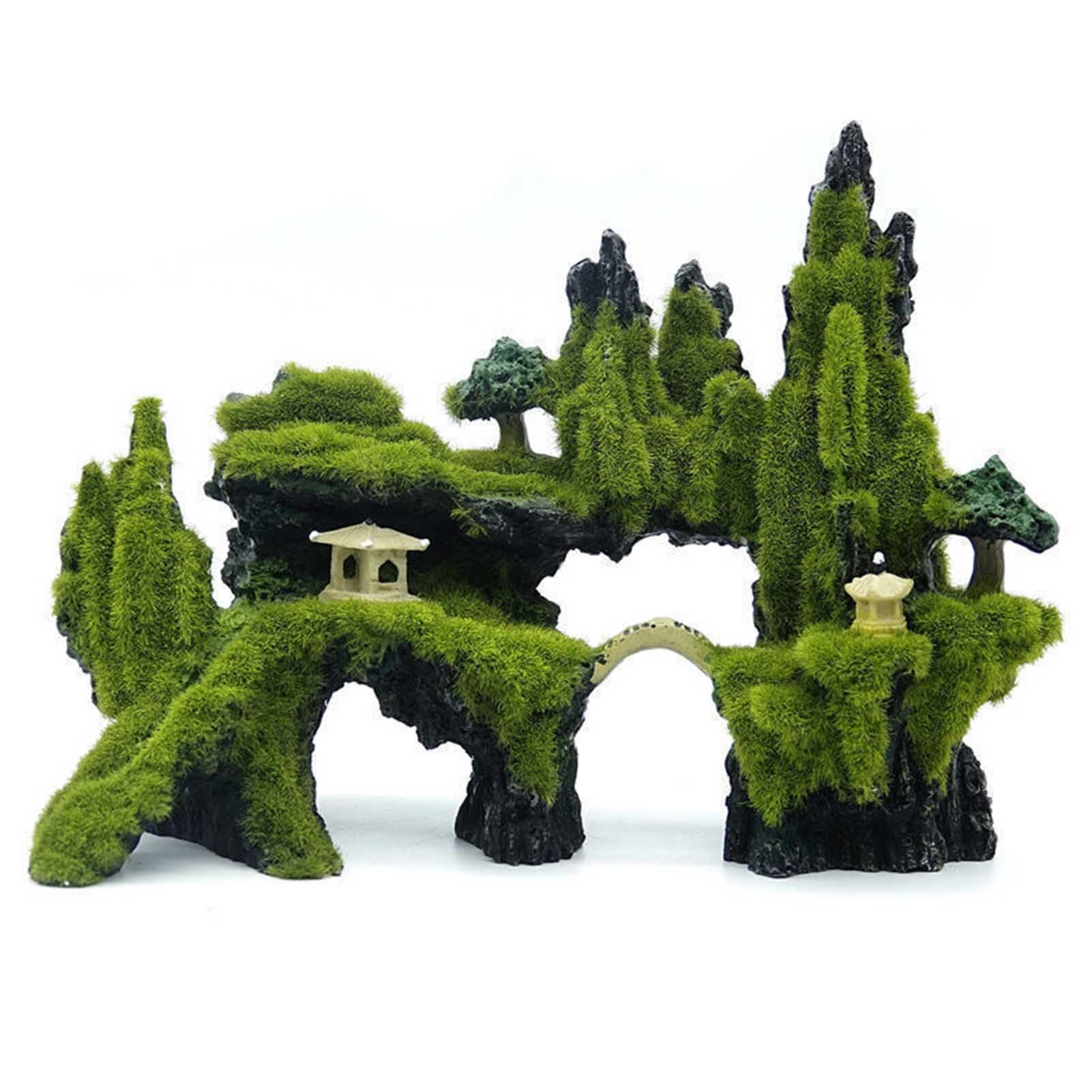 Xyueru One Color Fish Tank Rockery Hiding Cave Decoration,Fish Tank Aquarium Decorations Ornament,Underwater Landscape Mountain Ornament