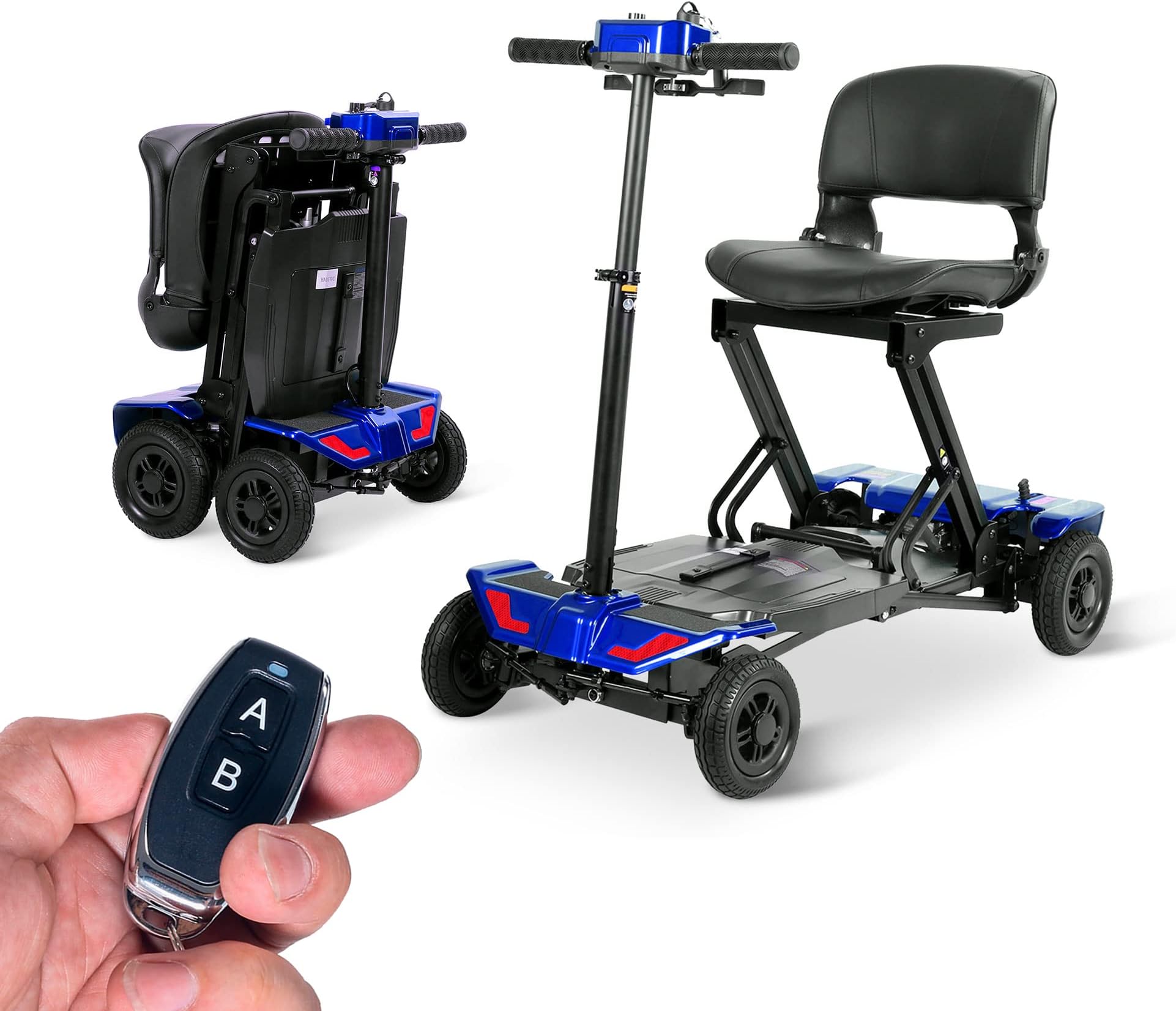 Klano KLX70 - Automatic Folding Mobility Scooter for Adults, One-Click Auto Fold & Unfold, Lightweight & Travel-Friendly, Airline Approved, 4-Wheel Scooter with Lithium Battery (Model9)