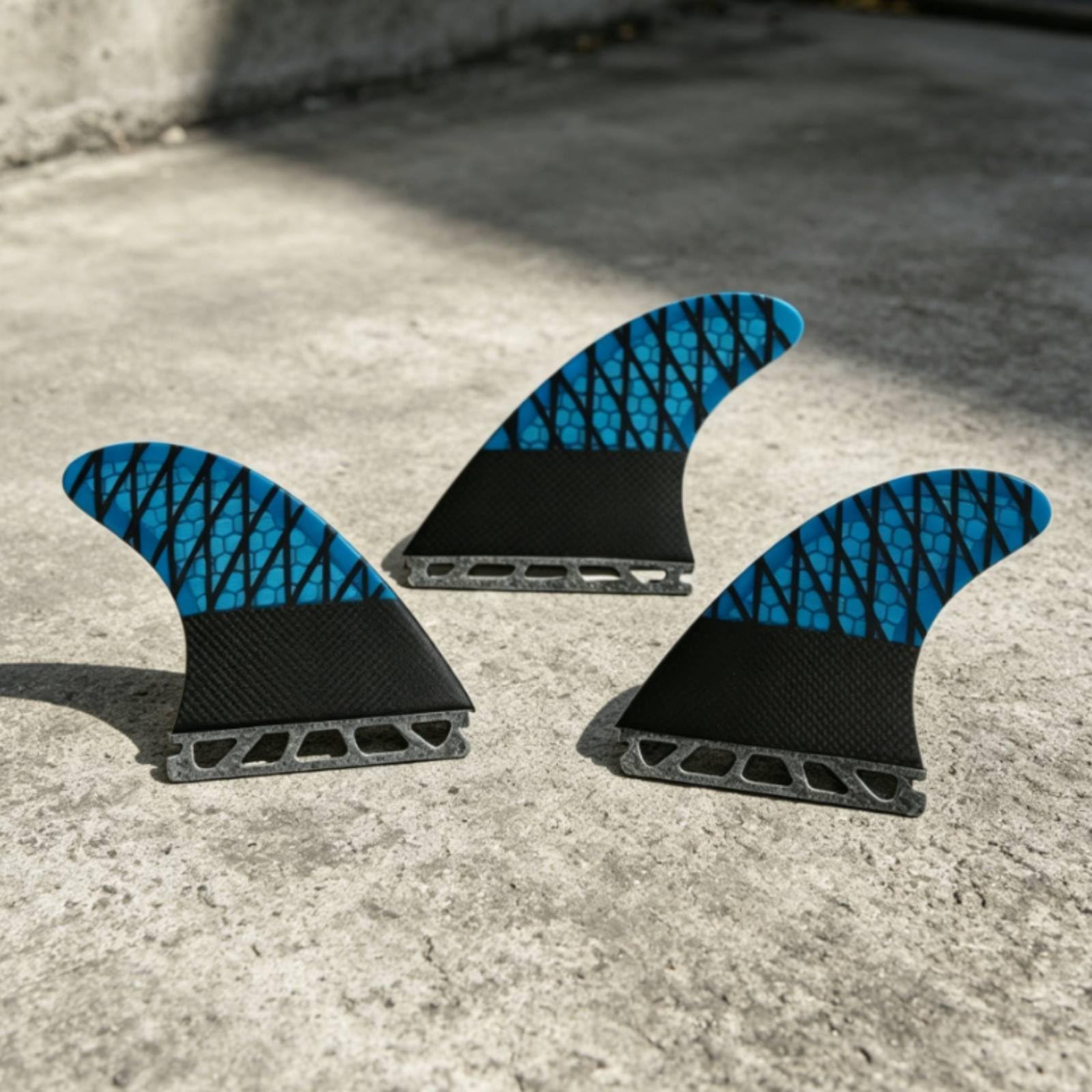 Quilla de Surf Triangular Quilla Trasera Estabilizador Construcción Ligera de Fibra de Vidrio y Carbono para Sujeción en Adecuada para Práctica en Playa Surf Diario