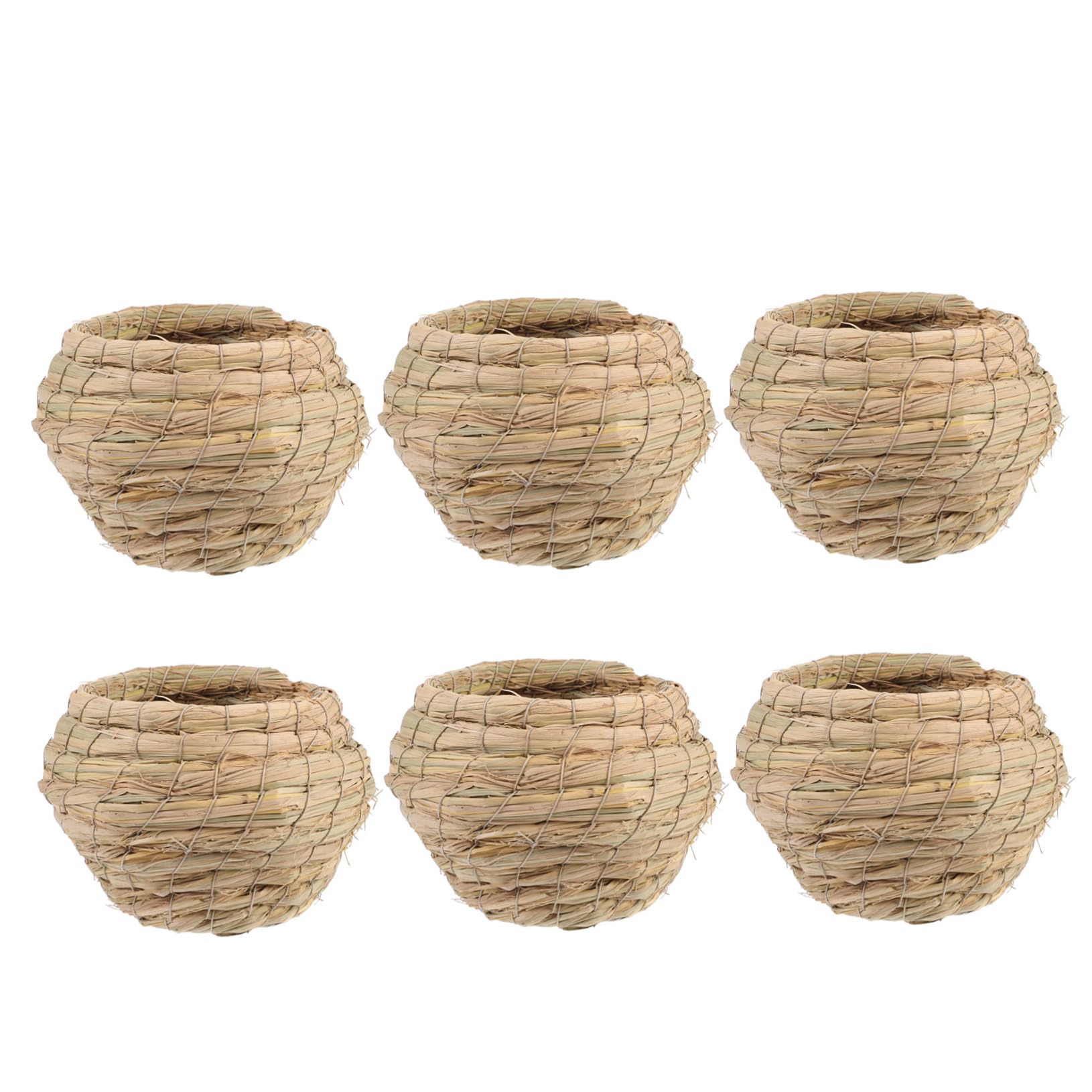 Sosoport 6 Piezas el Nido del pájaro Nido de pájaros Nido de pájaro para Jaula casita pajaros Exterior caseta pajaros Exterior Jaula de pájaros Nido de pájaro Decorativo Refugio de Aves