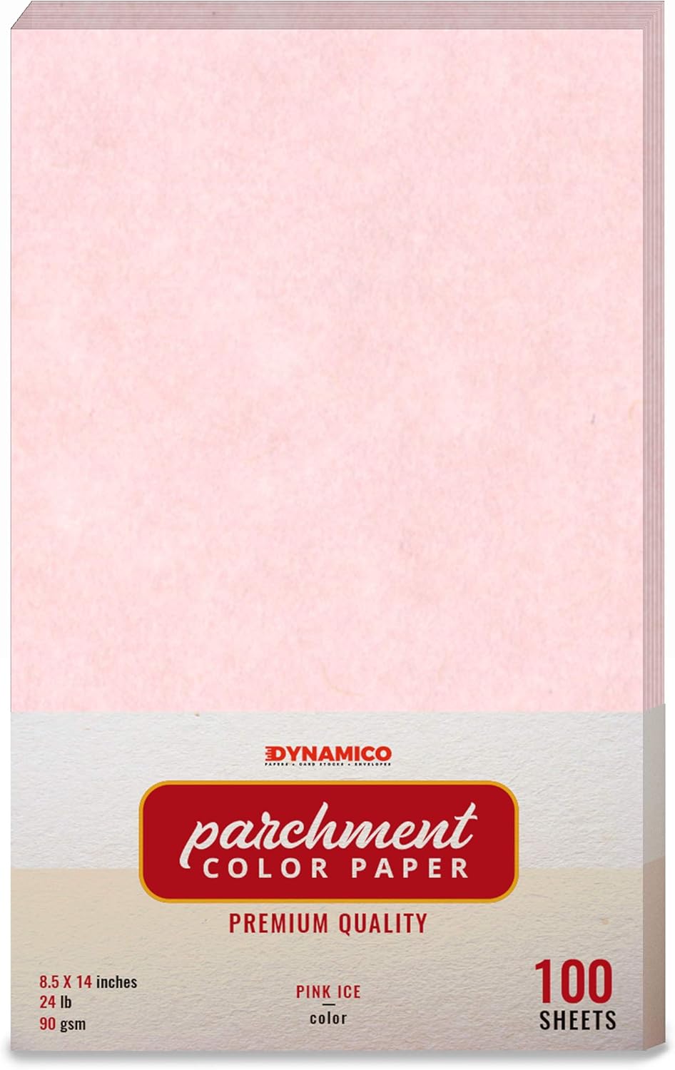 Pink Ice 8.5 x 14" Menu Size Stationery Parchment Colored Regular Papers, Color Paper | 1 Ream of 100 Sheets