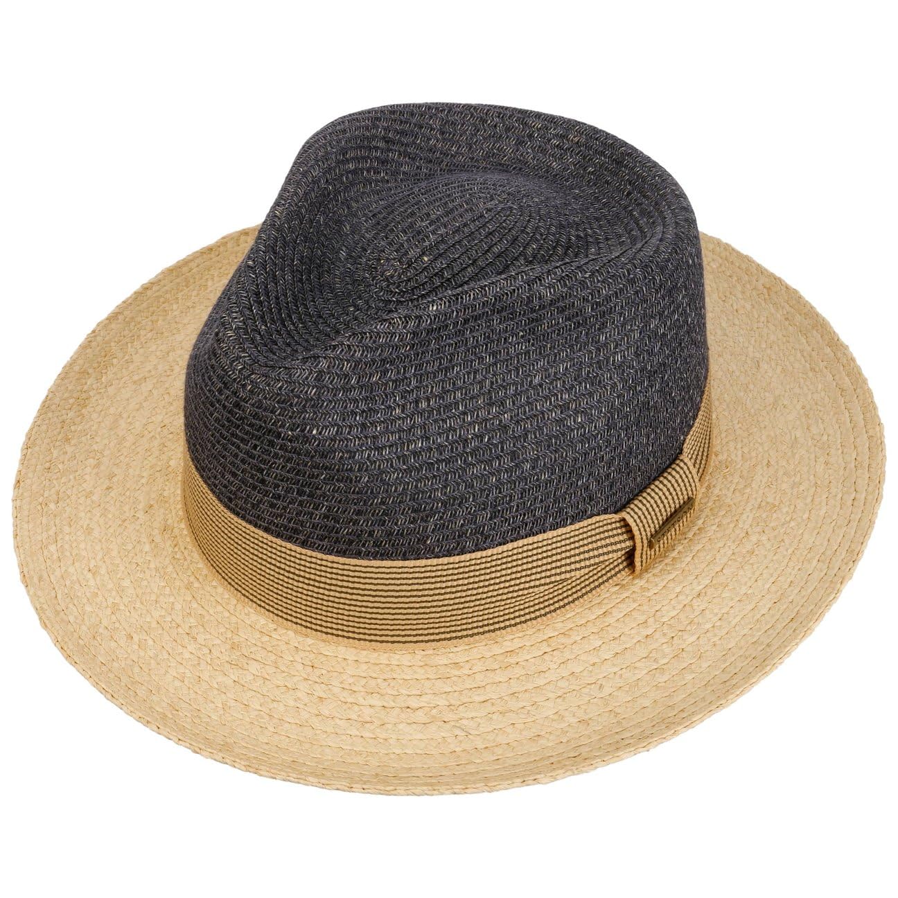 Stetson Toyo - Sombrero de rafia para mujeres/hombres, sol con forro, banda de grogrén, banda de grogrén, primavera, verano
