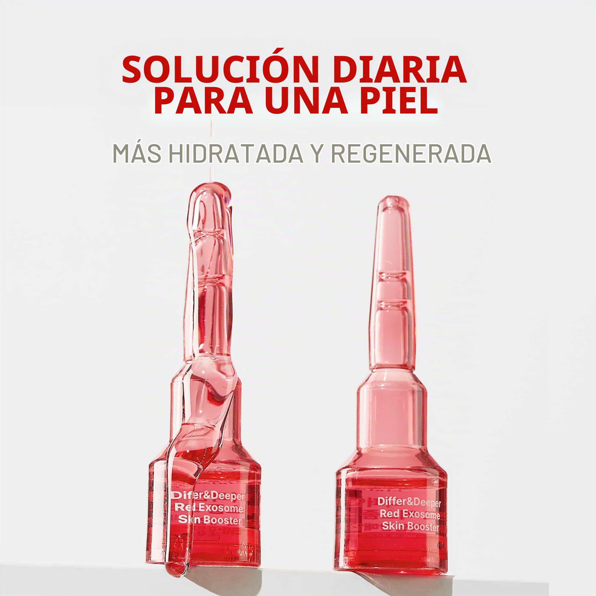 Differ&Deeper Sérum de Exosomas & PDRN – Booster Coreano Regenerador con Exosomas Vegetales, Reparación Barrera & Reafirmante, Cura 14 Días | 14 x 2 ml