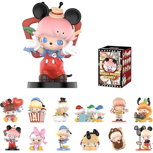 POP MART DIMOO World × Disney Series Figures, Blind Box Figures, Random Design Action Figures Collectible Toys Home Decorations, Single Box