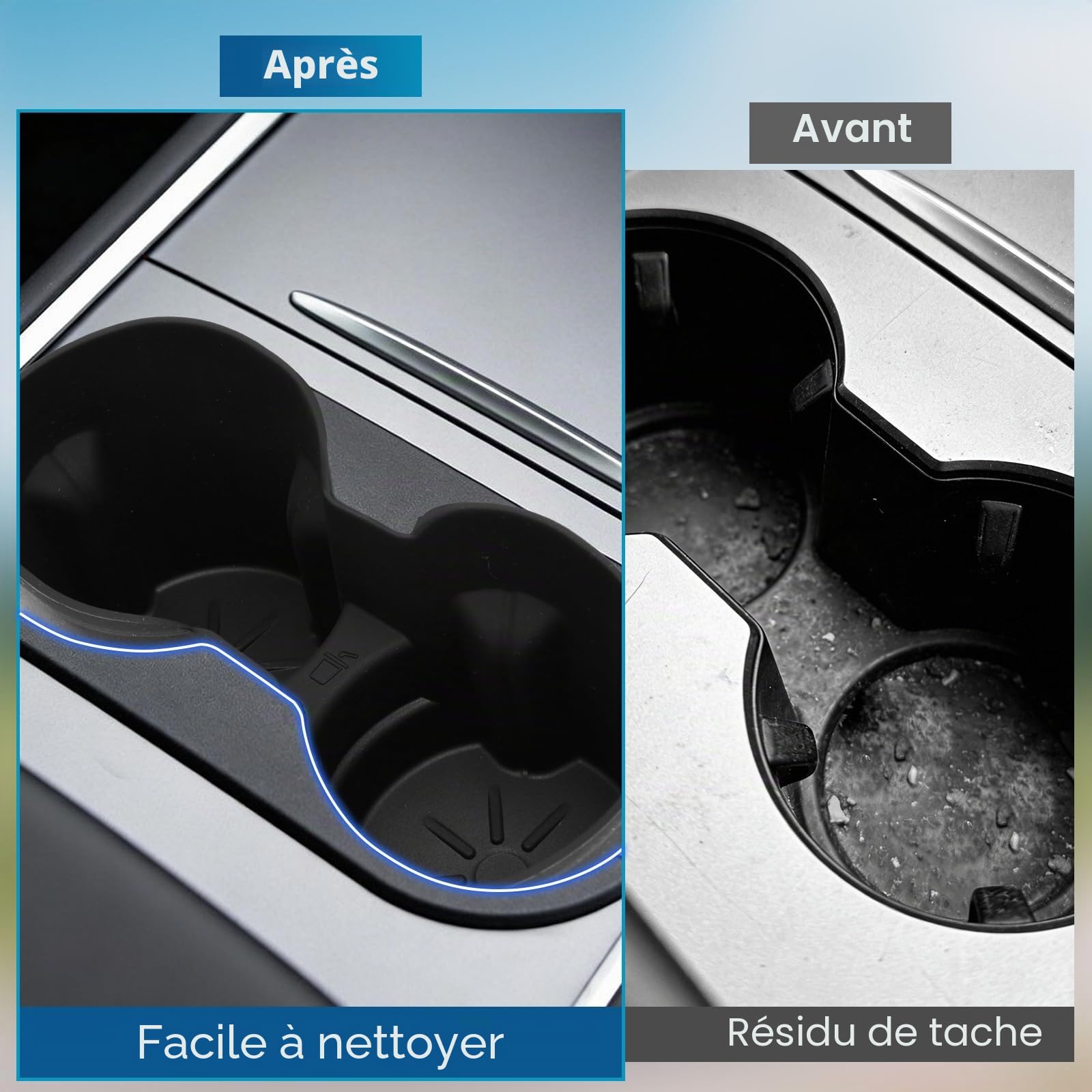 5 PCS Accessoires pour Tesla Model Y Juniper 2025 2026: Boîte De Rangement pour Console Centrale, Plateau en Silicone, Boîte Cachée, Boîte De Rangement pour Accoudoirs Et Porte-Gobelets Zubehör