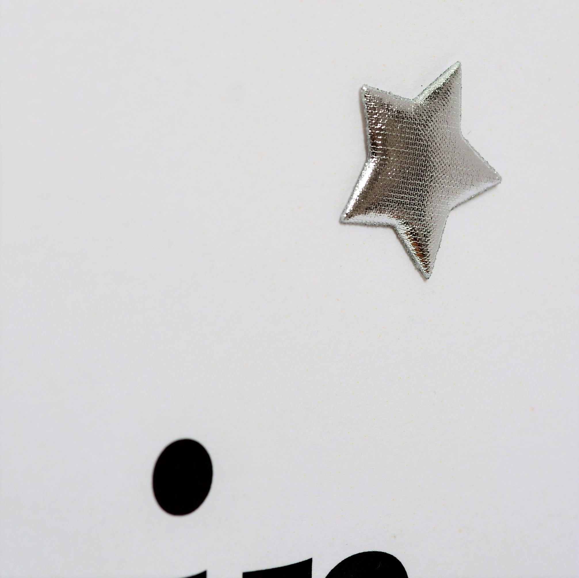 Claire Giles Geburtstagskarte 'Hearts And Stars' – Mit Glitzer, Blau, Leerer Innenseite, Inkl. Umschlag