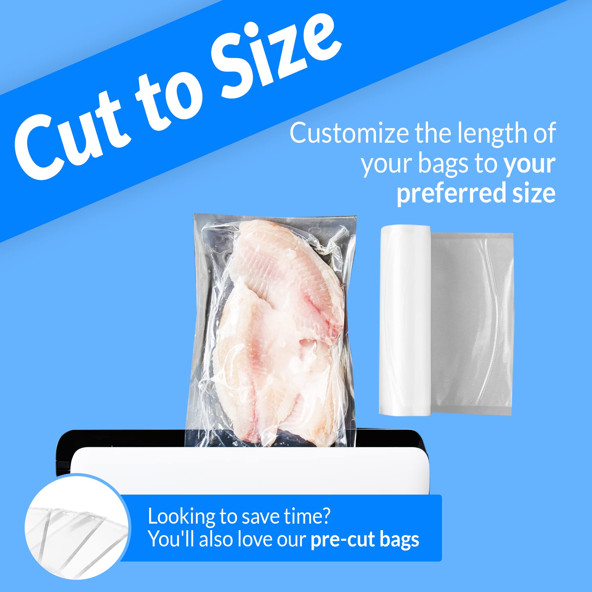 Reli. Vacuum Sealer Bags 8 x 50 Ft (4 Rolls)