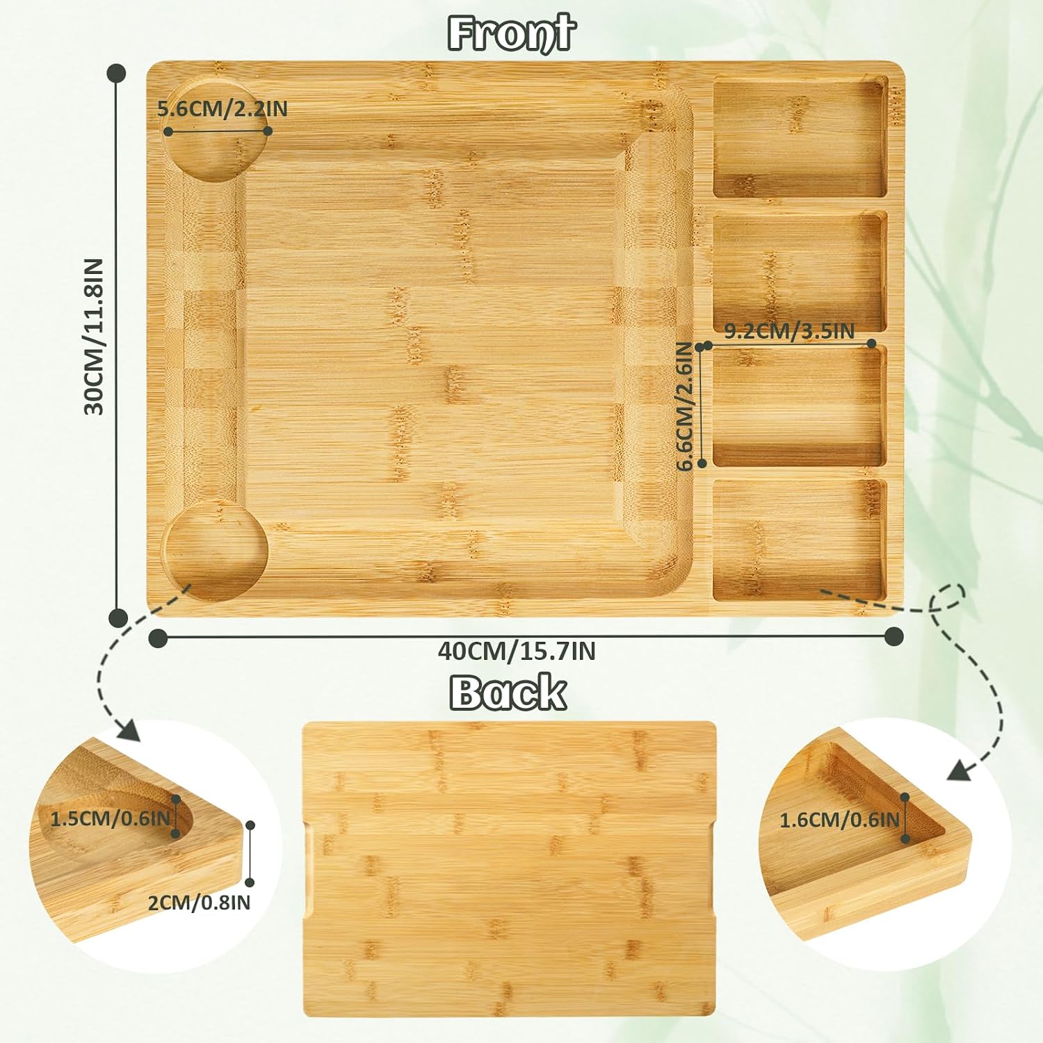 Charcuterie Boards Gift Set | Bamboo Cheese Board with Tongs and Spoons