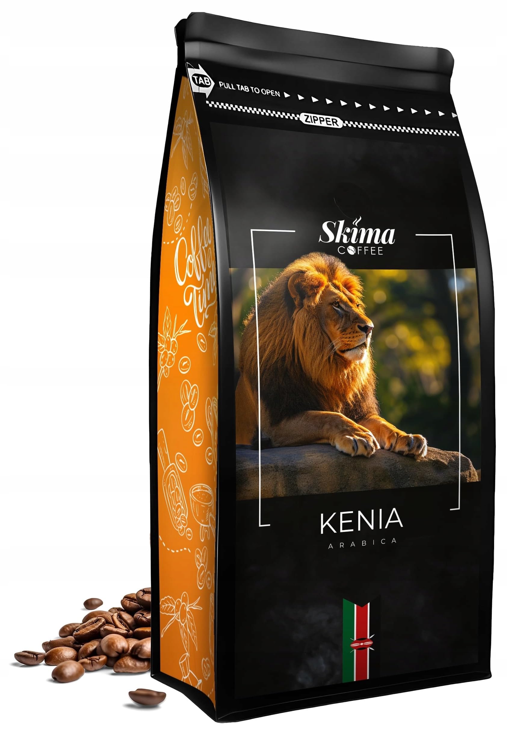 Kawa ziarnista 1kg x3 KENIA/GWATEMALA/BRAZYLIA SANTOS ARABICA Świeża