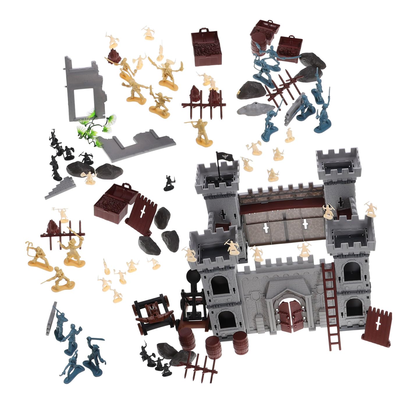 Set Castello Pirata da Assemblare in Plastica 310 Pezzi per Ragazzo Ragazza | Borsa Inclusa, Stile Pirata, per Compleanni e Festività Speciali, Uso Educativo e Decorativo