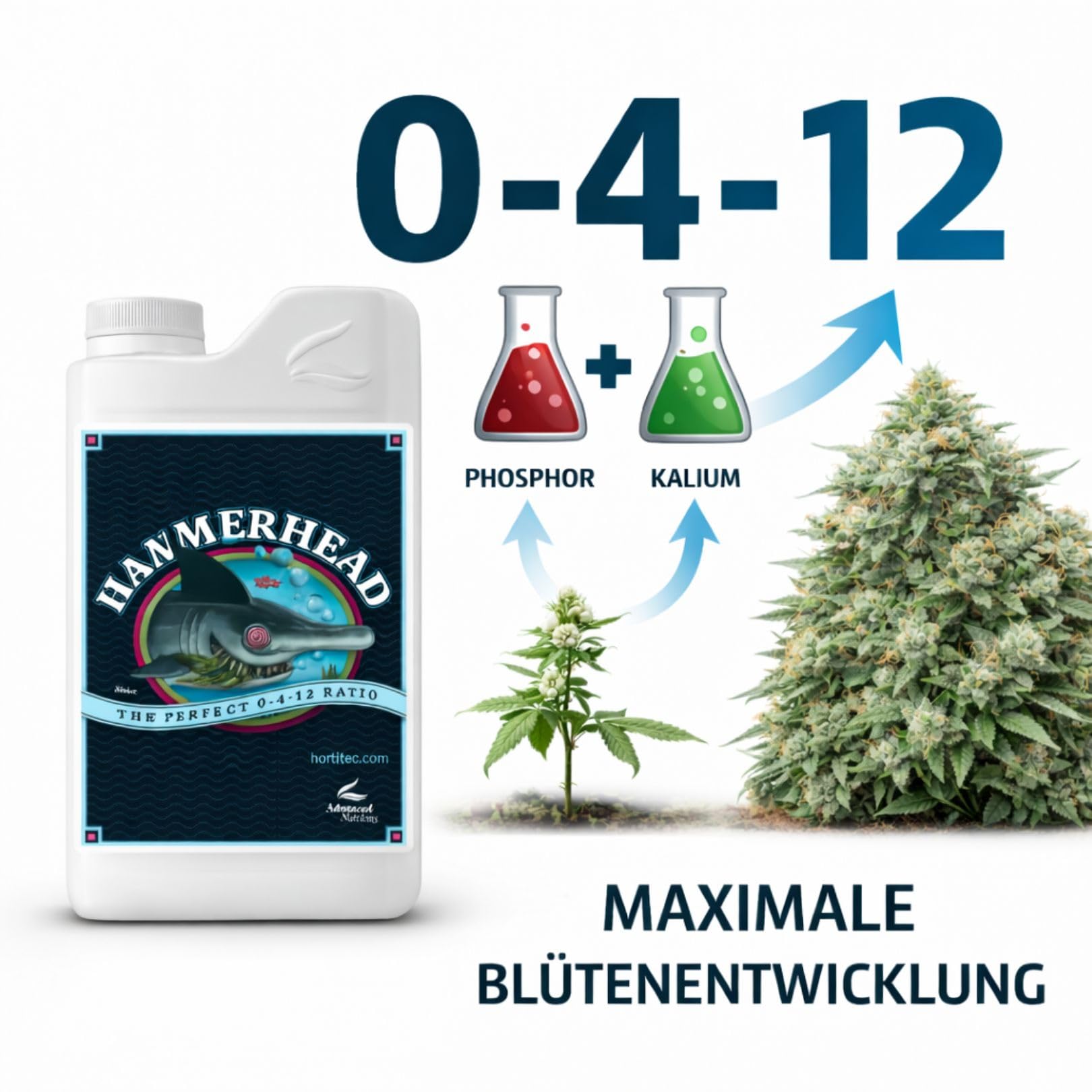 Weedness Advanced Nutrients Hammerhai 5 Liter - Pflanzendünger Grow Anbau Indoor Tomaten Rasen Orchideen