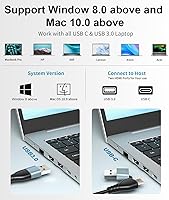 Vista 4 de Adaptador USB 3.0 o USB C a HDMI para monitores duales, doble 1080p a 60Hz Universal Video Graphics USB a HDMI Splitter Extender compatible con Mac