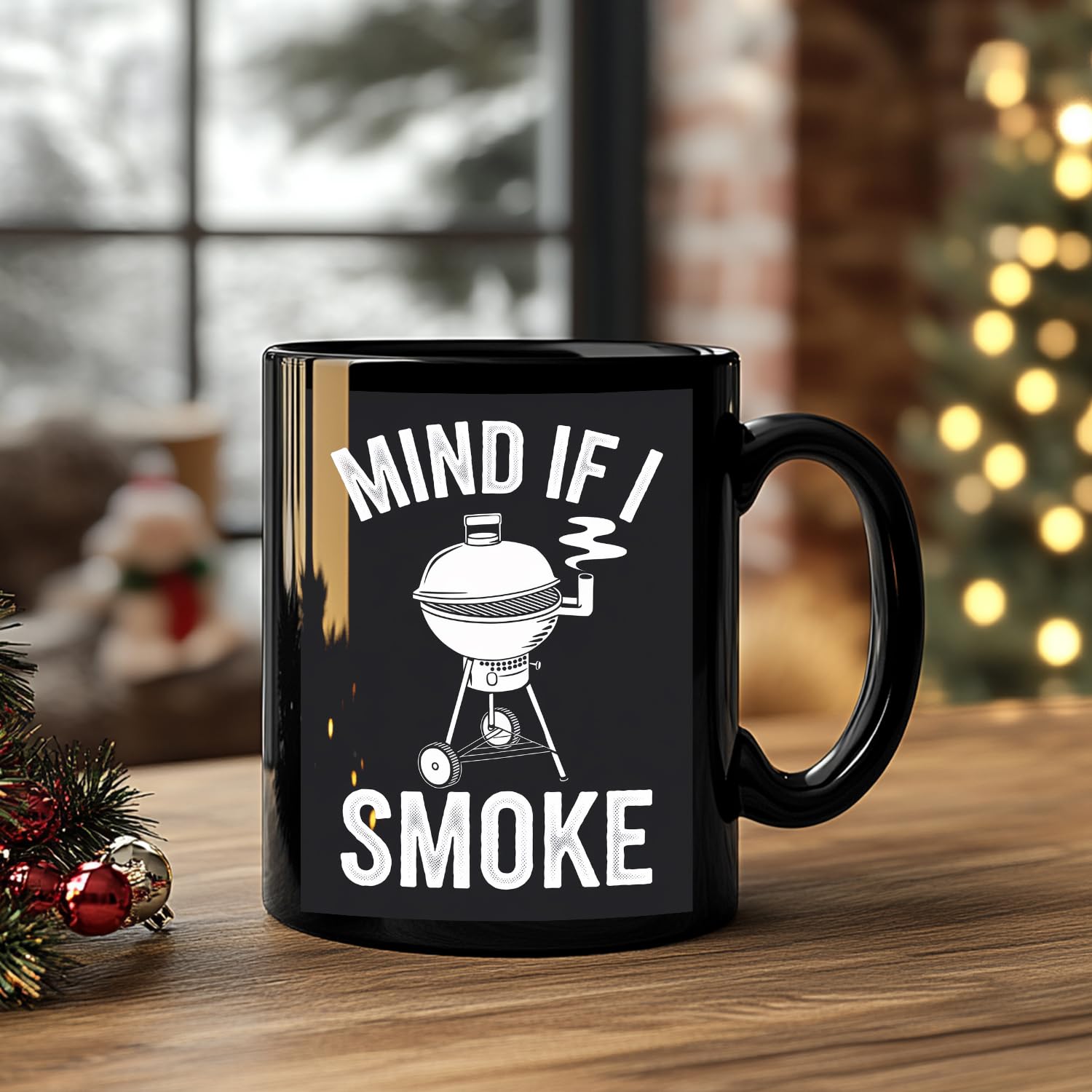 Solantrapod Mind if I Smoke - Funny BBQ Smoker & Grilling Coffee Mug, Gift For Men, Women, Coffee Cups 11oz - 15oz