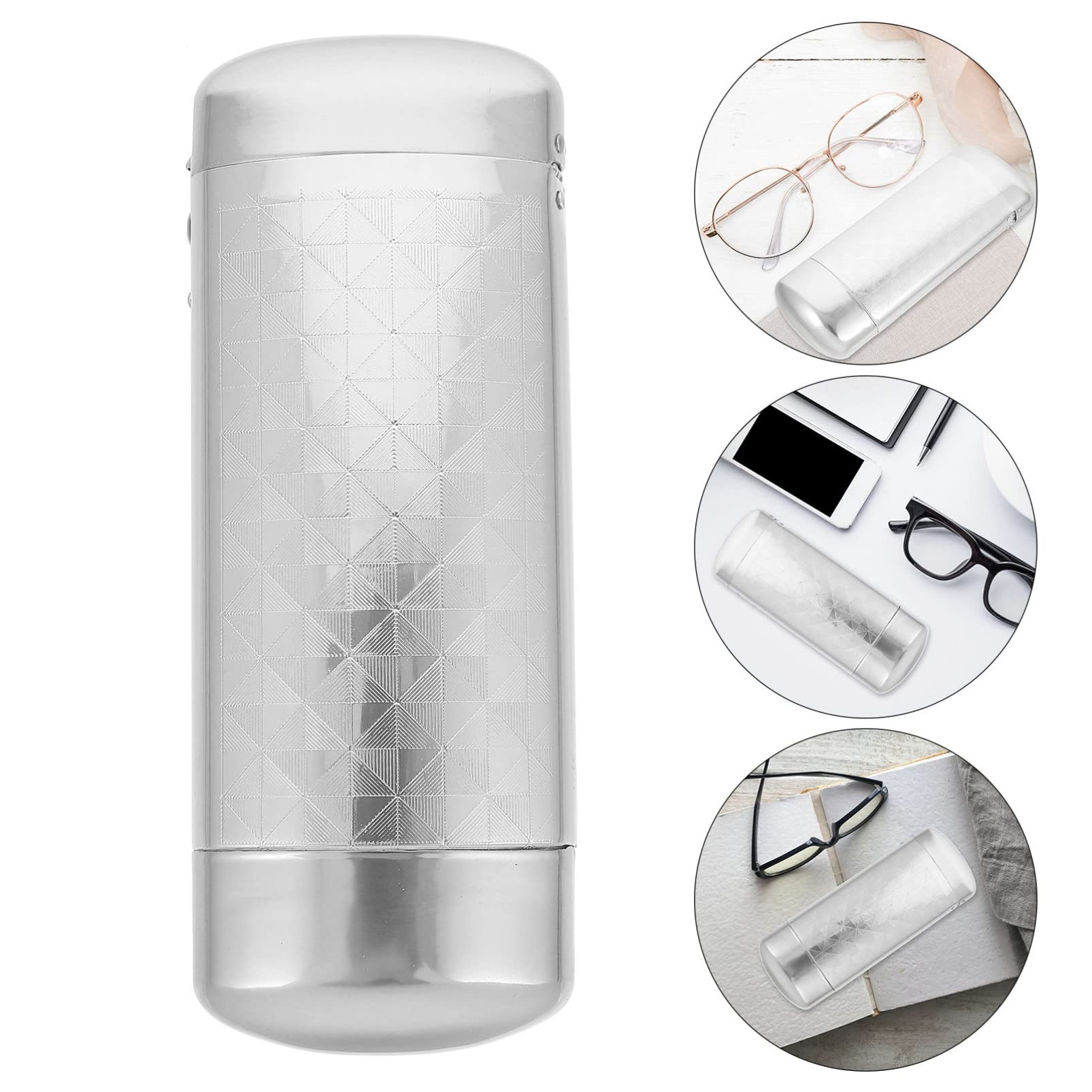GALPADA Étui À Lunettes en Aluminium Coque Rigide Contenant des Lunettes en Métal Boîte À Lunettes Protecteur De Stockage De Lunettes De Soleil pour Hommes
