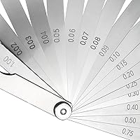 Vista 2 de Herramienta métrica de medición de huecos del calibrador del calibrador 12 pulgadas de largo 17 cuchillas 0.001-0.039 in de espesor