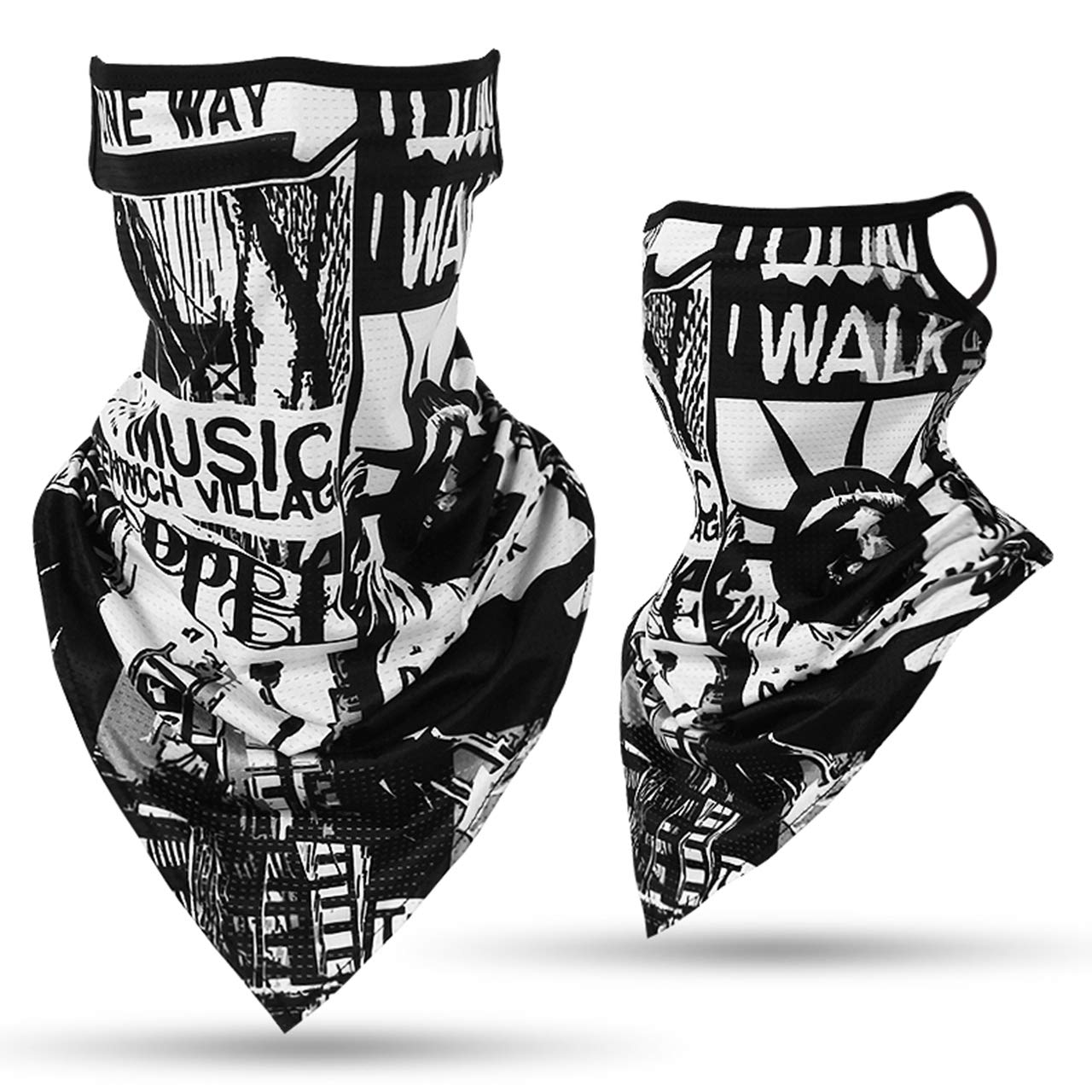 CHIC DIARY Seamless Bandana Wind Dust Sun Protection Scarf Balaclava Neck Gaiter for Motorcycling Outdoors Festivals Sports