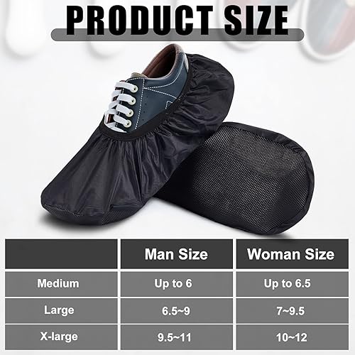 Miniatura 2 de Geyoga 2 piezas de fundas de zapatos de bolos para deportes de bolos de poliéster cubiertas de zapatos protectores accesorios para hombres mujeres