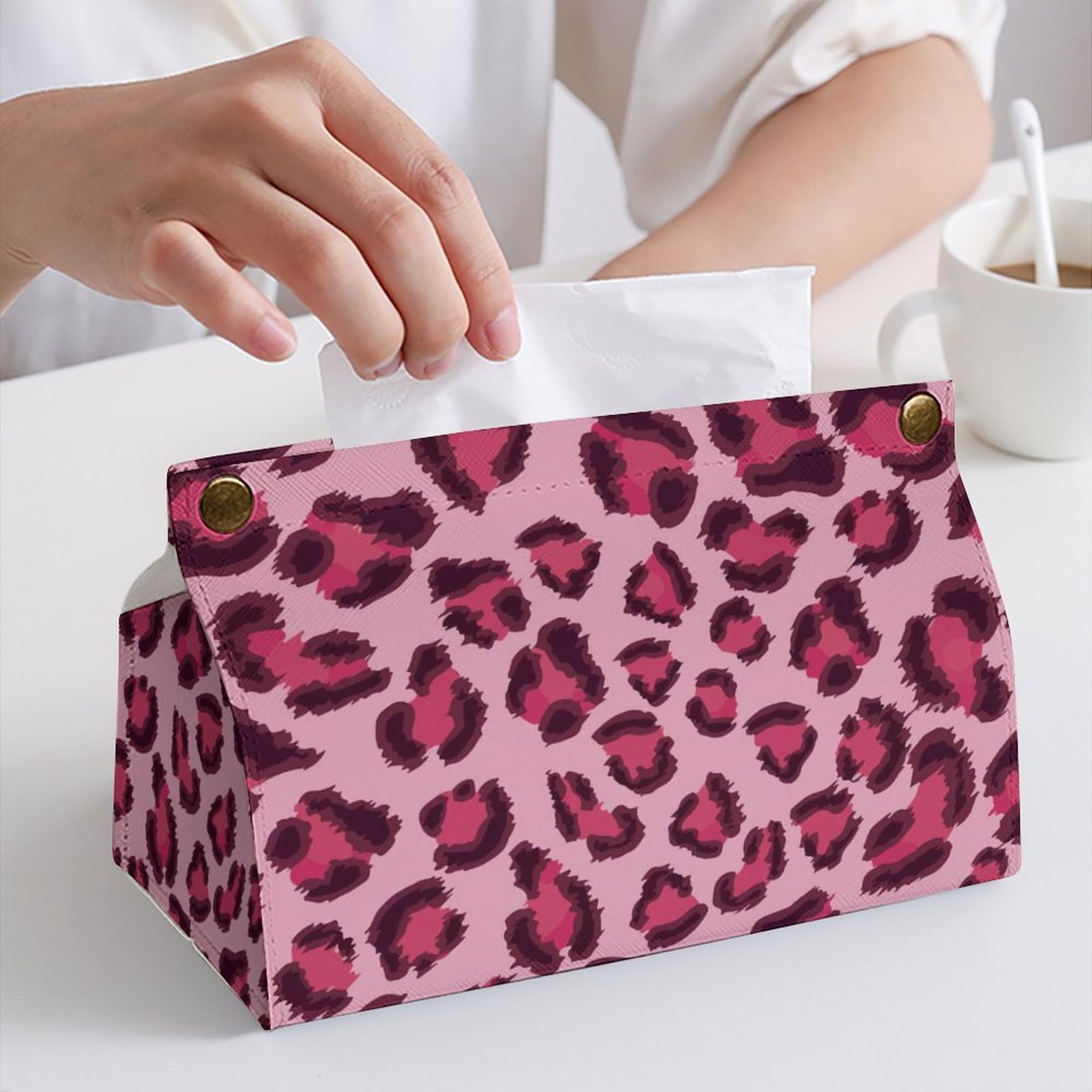 Amazon｜ティッシュケース レオパード柄 豹柄 ヒョウ柄 ピンク ギャル