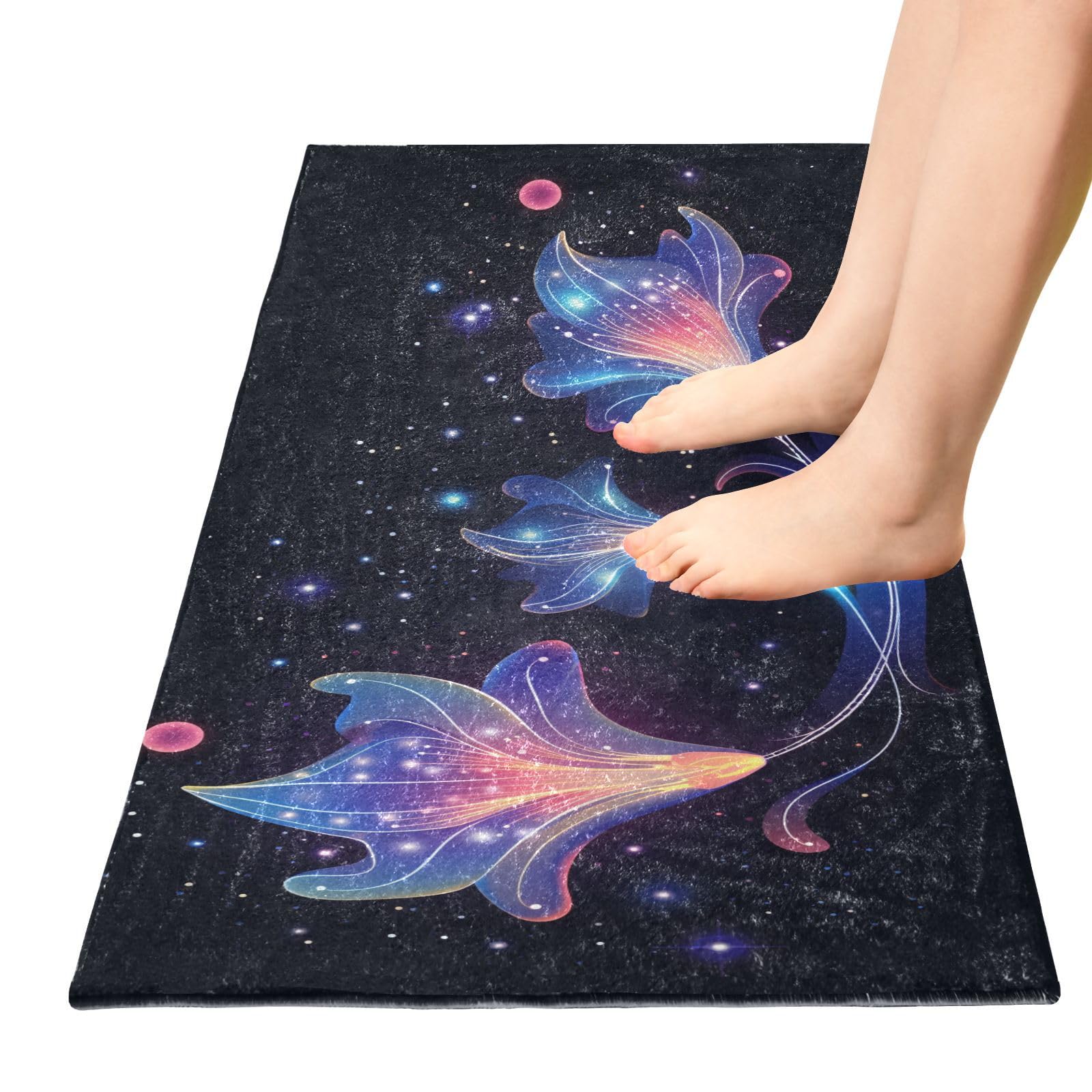 Door Mat Indoor Entrance, Super Absorbent Microfiber Door Mat, Non-Slip Washable Pet Rug, Entryway Carpet, Flower (45) Machine Washable Outdoor mat, 20