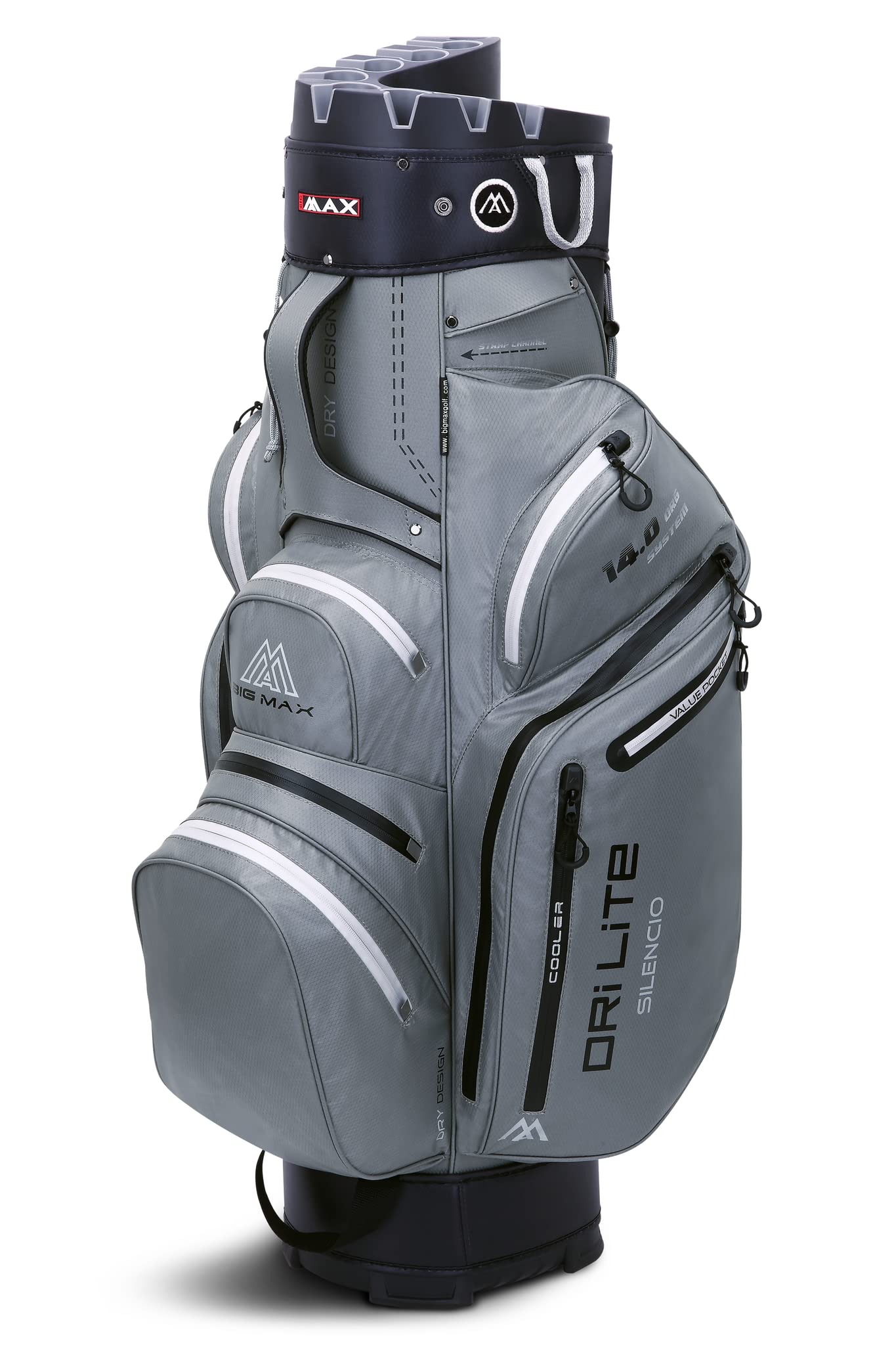 Big Max Dri Lite Silencio 2 cartbag grijs/zwart