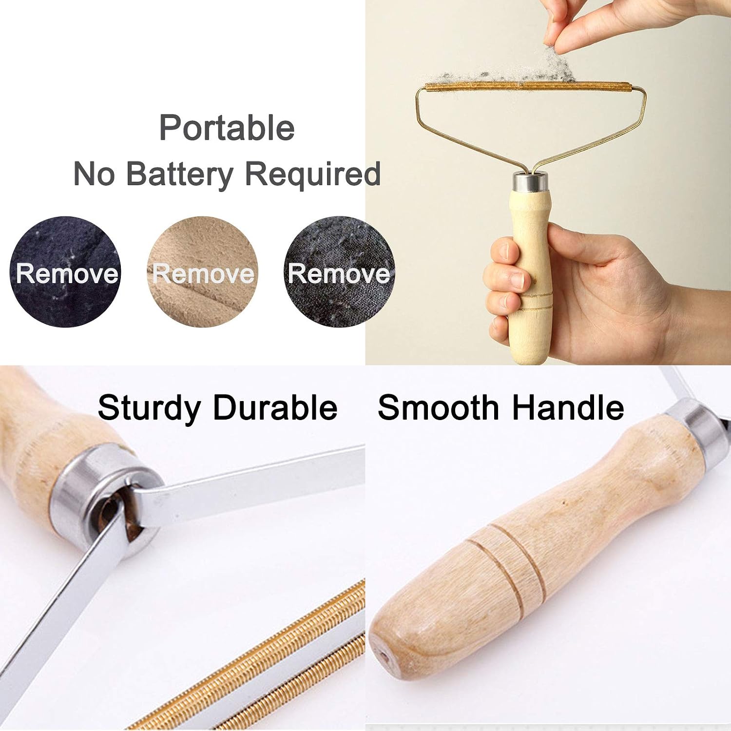 2 Pack Portable Lint Remover,Lint Roller,Pet Hair Remover,Reusable Double Sided Lint Remover Used to Remove dust and pet Hair from Clothes, Curtains, Blankets, Sofas