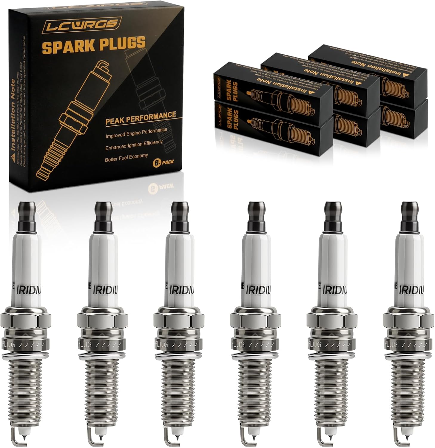 6 Pack Iridium Spark Plugs XP5701 for 2011-2021 Dodge Charger Challenger Durango Grand Caravan Journey Avenger Chrysler 300 200 Town Country Jeep Grand Cherokee Wrangler Ram 1500 3.6