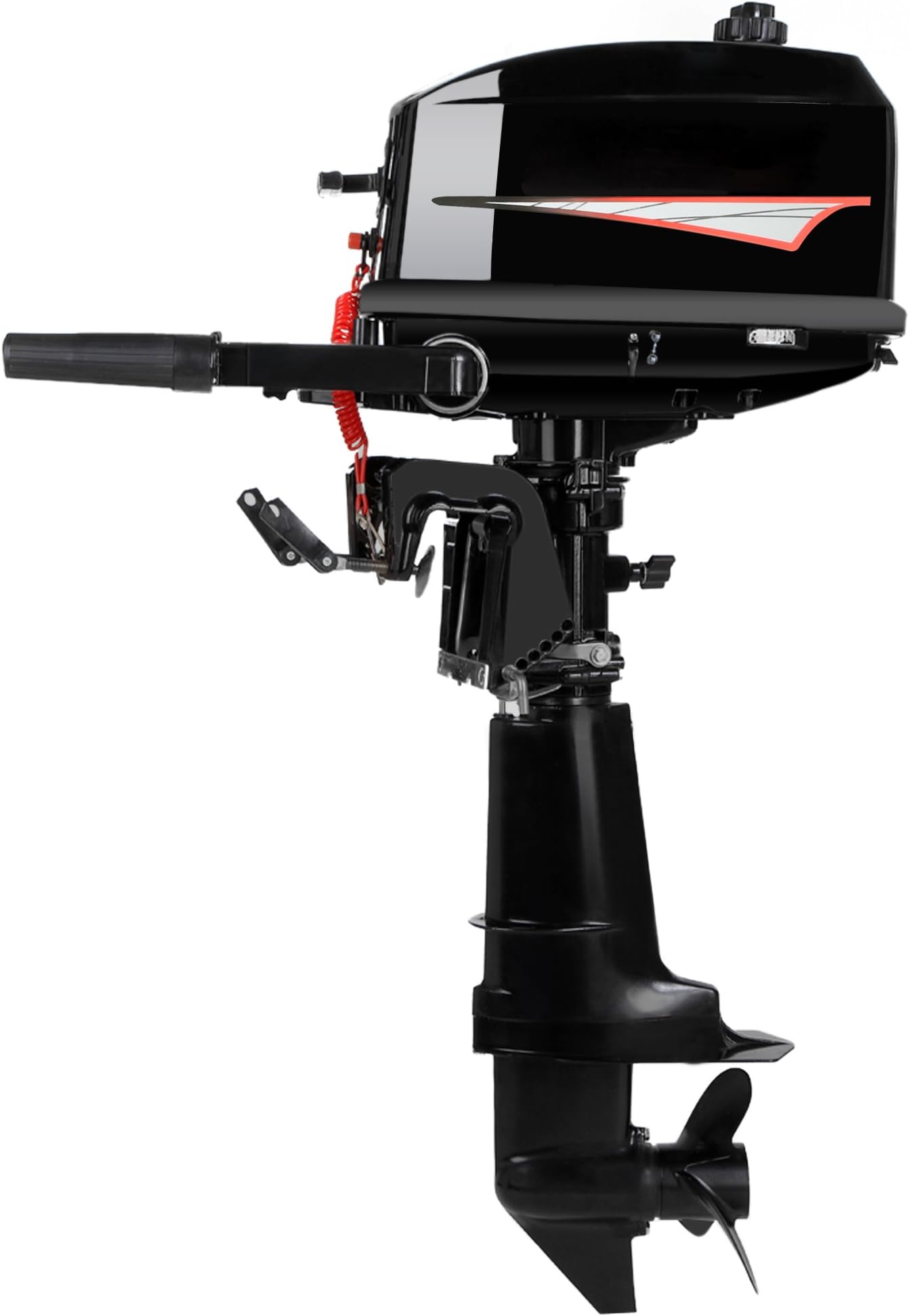 Wakrays 6HP Ship Outboard Electric Motor Boat Engine Updated With 2 Stroke Water Cooled
