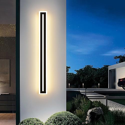 Luces modernas para exteriores de 36 W, aplique de pared para exteriores de 47.2 pulgadas, lámpara exterior LED IP65, apliques de iluminación de