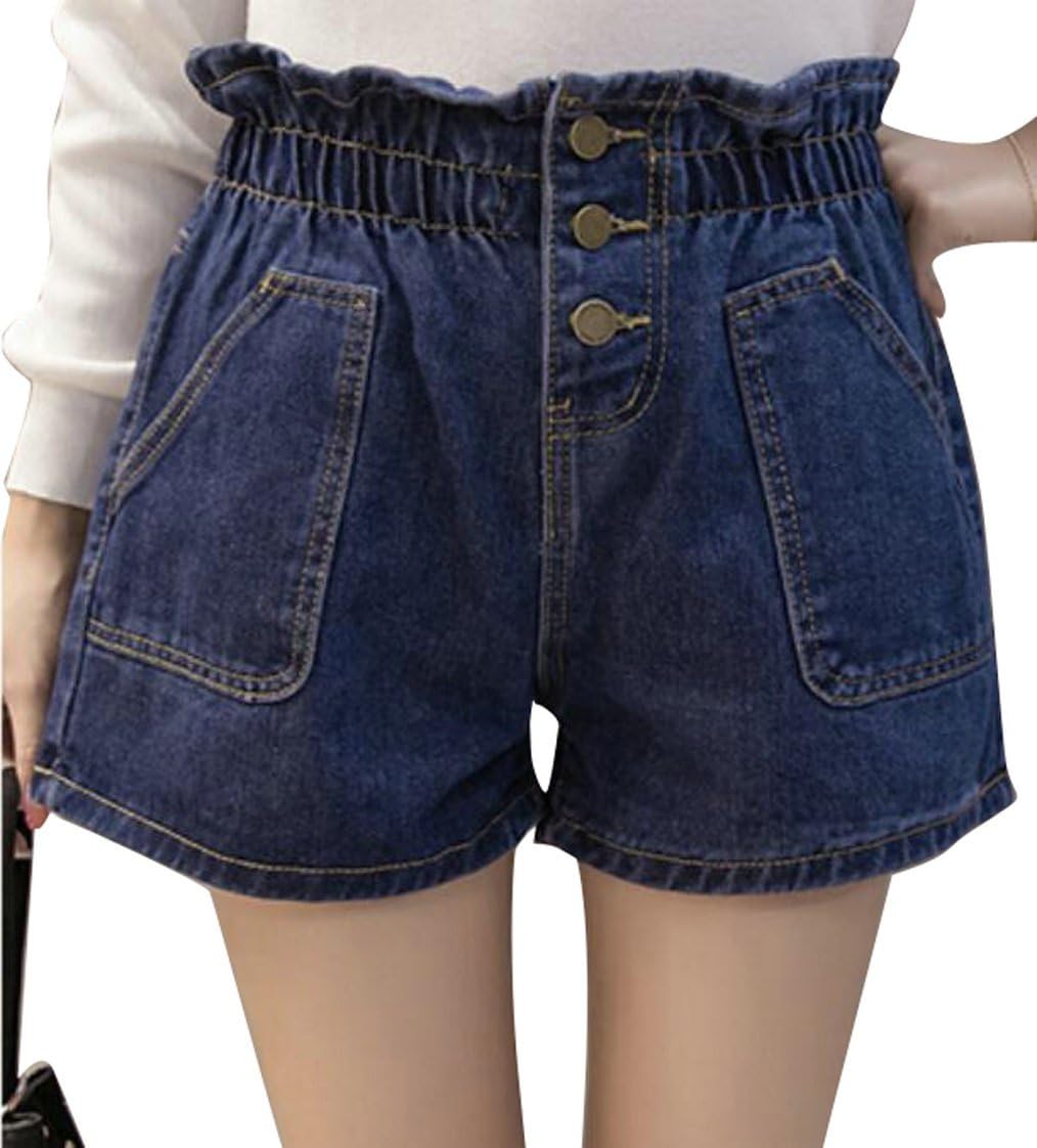 Ozmmyan Jeans Rectos Clásicos Para Mujer, Holgados, De Cintura Alta