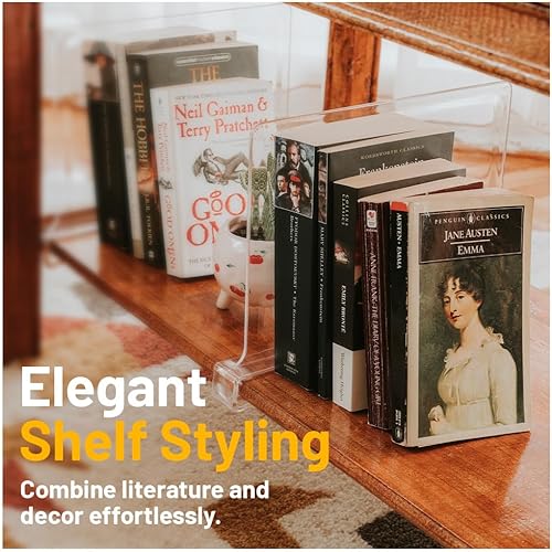 Miniatura 6 de Paquete de 10 separadores de estantes acrílicos para la organización del armario, divisor de estante transparente para organizador de estantes de