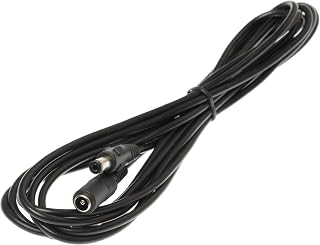Kingfisher Technology - Long 3m Extension Lead 2A Female to Male DC Plug Power Charger Cable Black (22AWG) Compatible with Yealink SIP-T48G IP VOIP Phone
