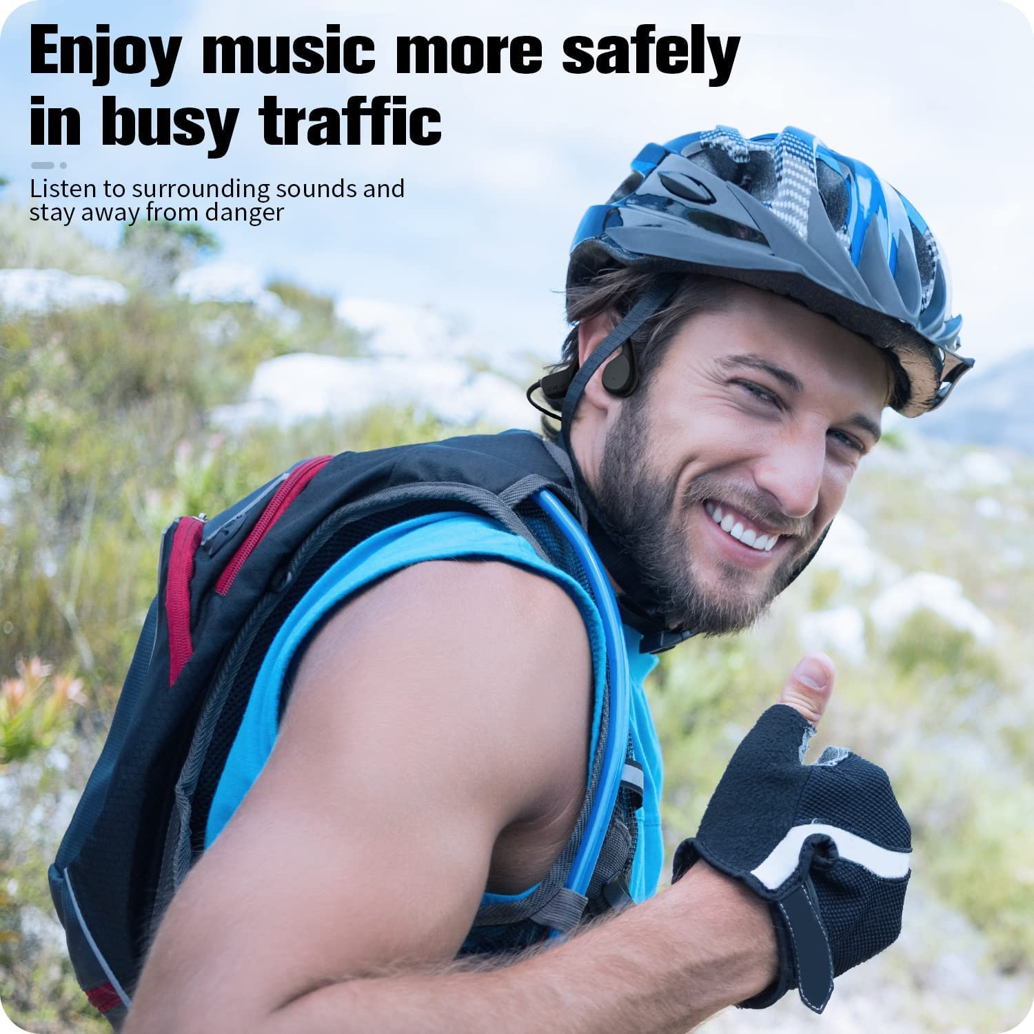 Auriculares de conducción ósea auriculares natación, impermeable IPX8, reproductor MP3 32GB, Bluetooth 5.3, auriculares deportivos inalámbricos abiertos, micrófono integrado