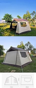 Amazon | Kanggogo ゴムテント 4-6人用の広々とした空間 日除け