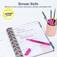 Vista 2 de Avery Hi-Liter Pen-Style Highlighters, Smear Safe Ink, Chisel Tip, 12 Fluorescent Pink Highlighters (23592)