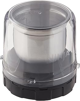 Ninja Foodi Coffee & Spice Grinder, Compatible only with Ninja SS100, SS350, and SS400 series blenders, Compact, Pulverize Through Tough Spices, 12-Tbsp Capacity, Stainless Steel & Black, XSKGRINDER