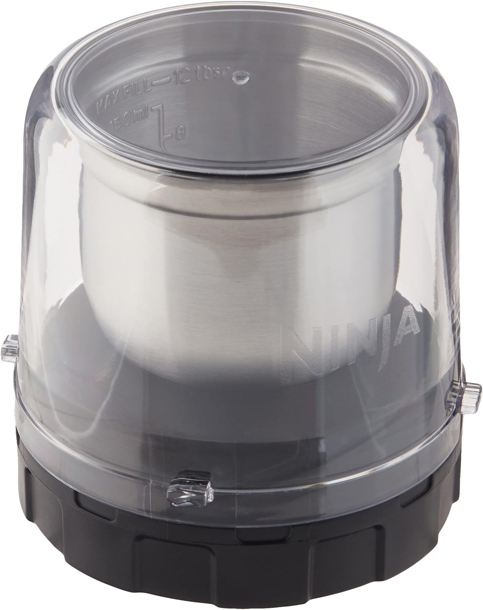 Ninja Foodi Coffee & Spice Grinder, Compatible only with Ninja SS100, SS350, and SS400 series blenders, Compact, Pulverize Through Tough Spices, 12-Tbsp Capacity, Stainless Steel & Black, XSKGRINDER