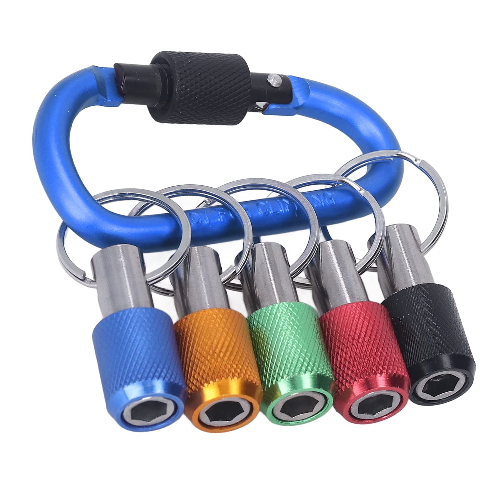Porte-embout Tige Hexagonale 1/4 Avec Mousqueton - Kit 5 Extensions Socket Chrome Portable Pour Réparation Industrielle