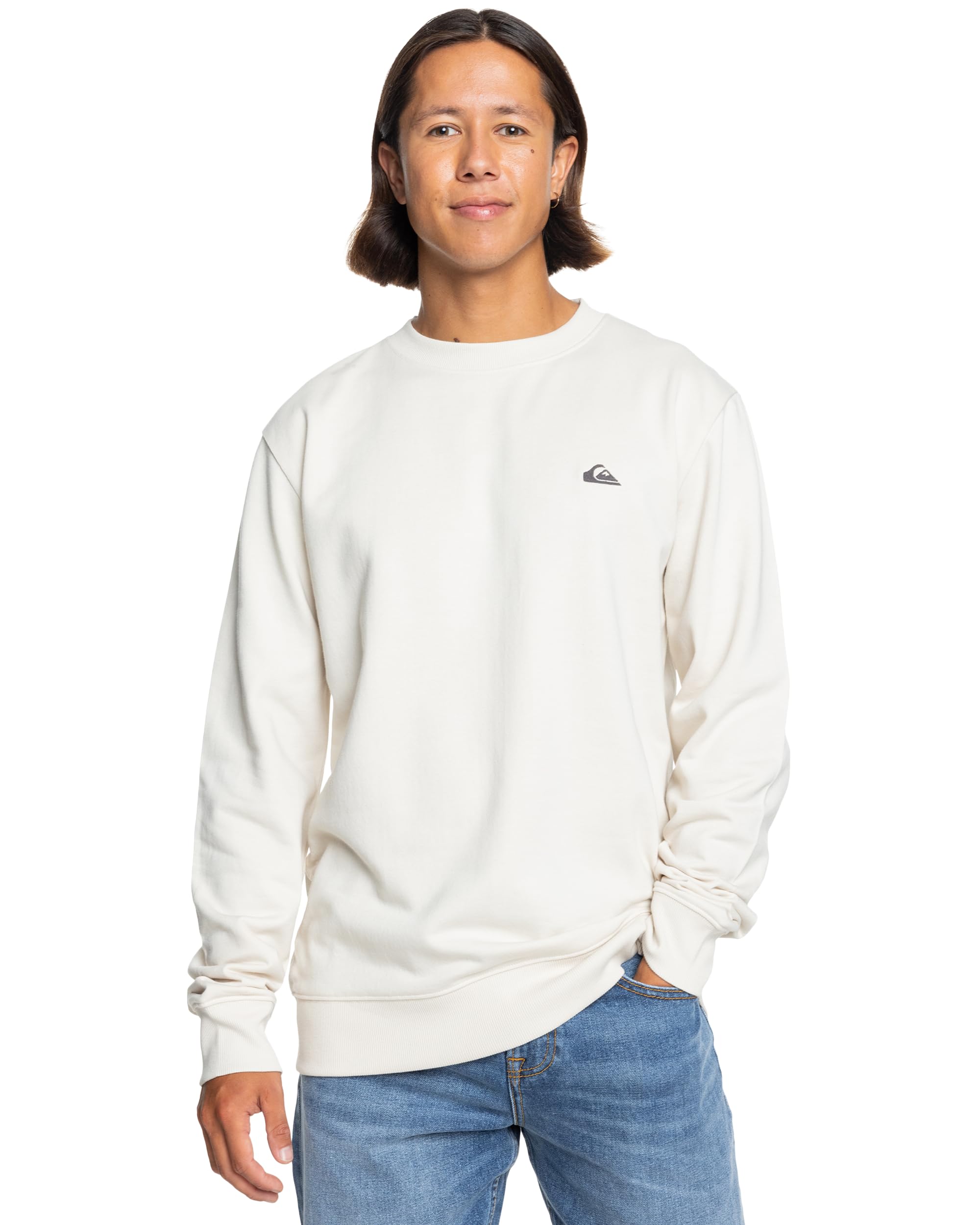 Quiksilver Fleece top BASIC CREW YOUNG MEN Men White XXL