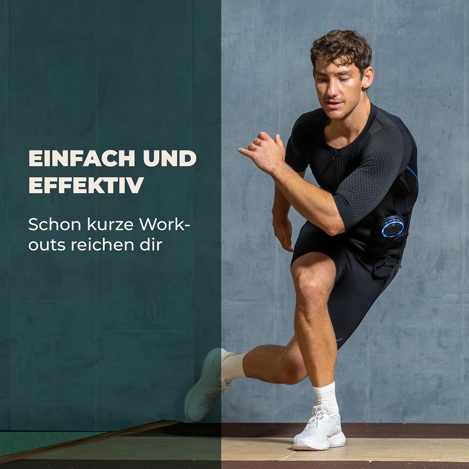 Antelope Evolution Herren EMS Anzug Größe S-XXL - EMS Komplettsystem für effektives Ganzkörpertraining, Fitnessgerät für Zuhause oder im Studio, Heimtrainer, unterstützt beim Abnehmen und Muskelaufbau